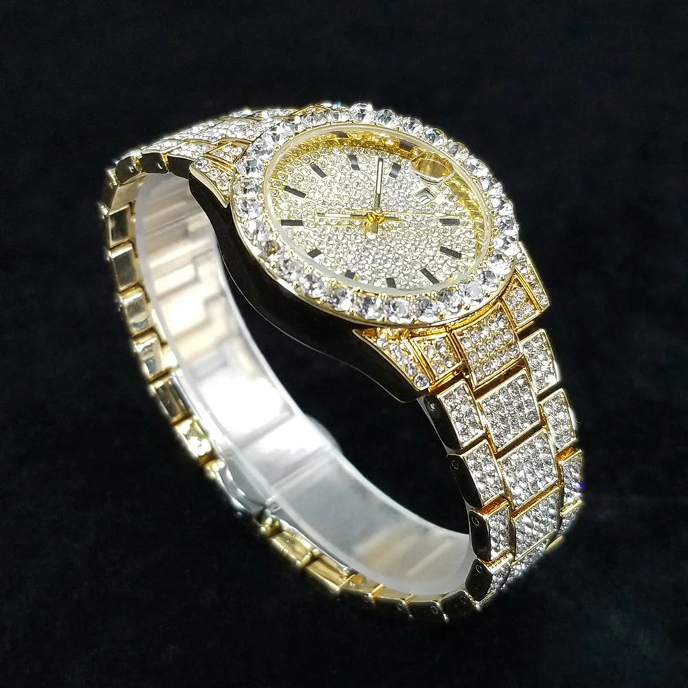 The Royal Countess: Fully Iced Round Diamond Luxury Watch