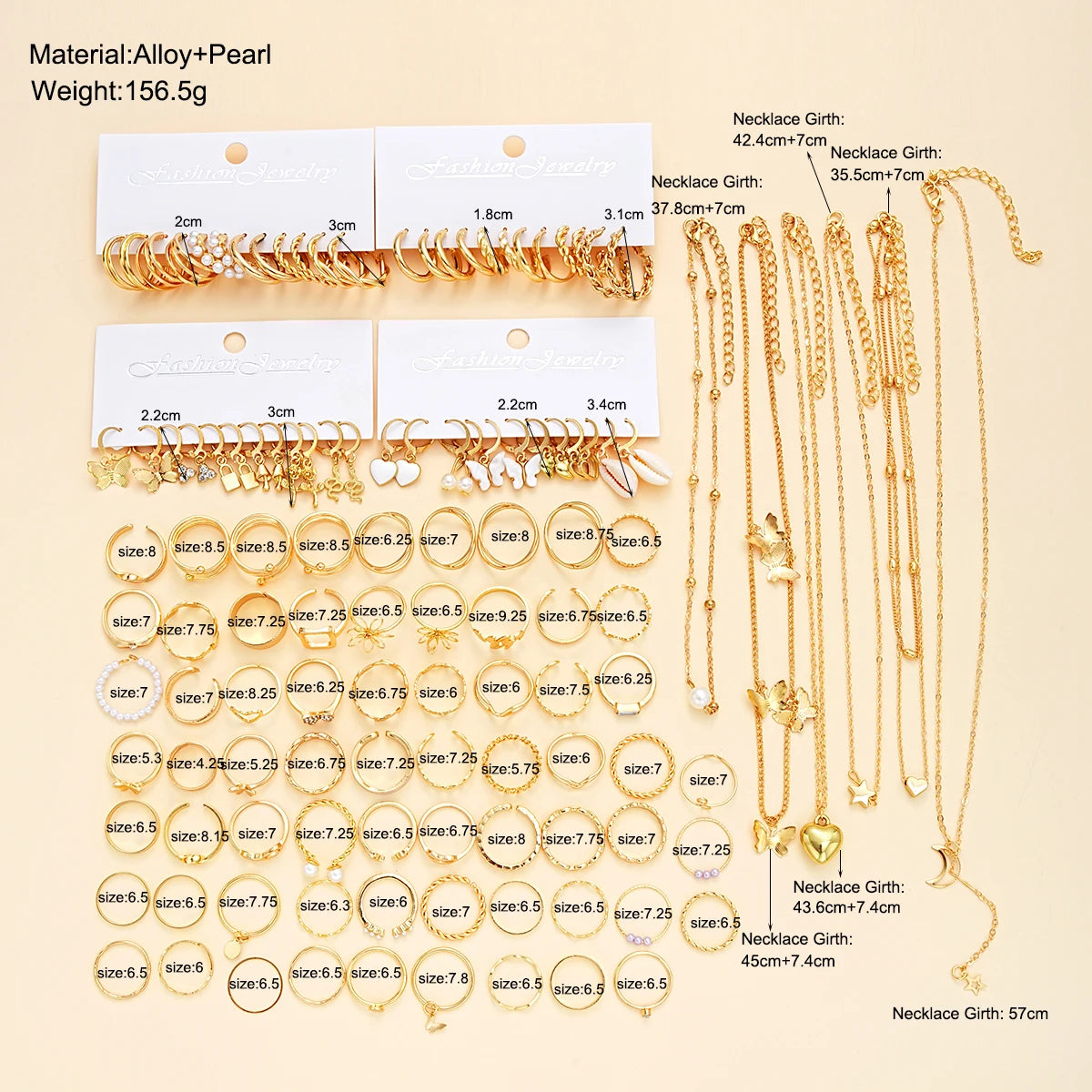 The Imperial Wardrobe: 114-Piece Pearl, Punk & Metal Jewelry Trunk Set