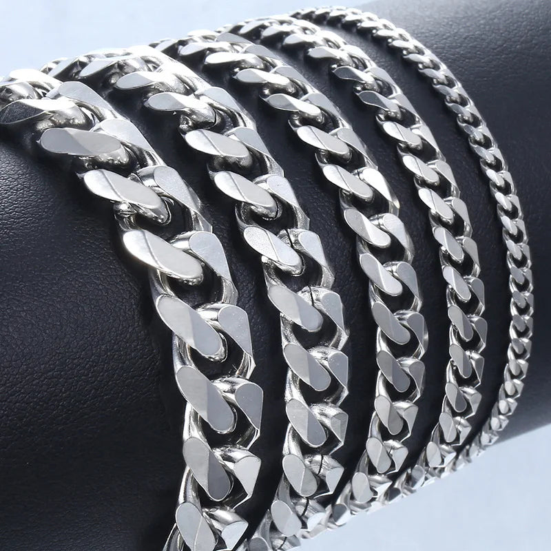 Classic Stainless Steel Cuban Link Bracelet