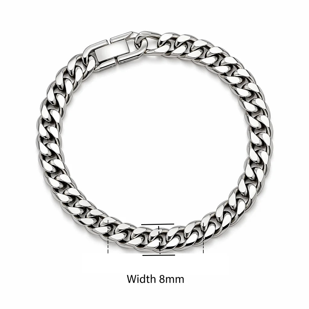 Classic Stainless Steel Cuban Link Bracelet