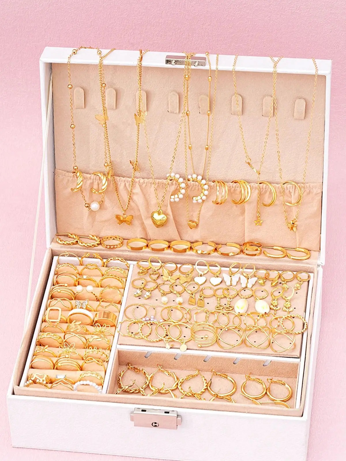 The Imperial Wardrobe: 114-Piece Pearl, Punk & Metal Jewelry Trunk Set