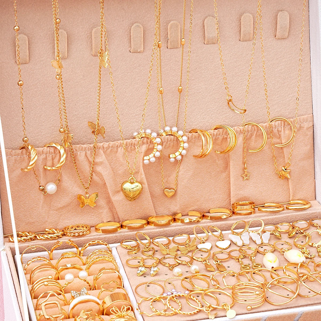 The Imperial Wardrobe: 114-Piece Pearl, Punk & Metal Jewelry Trunk Set