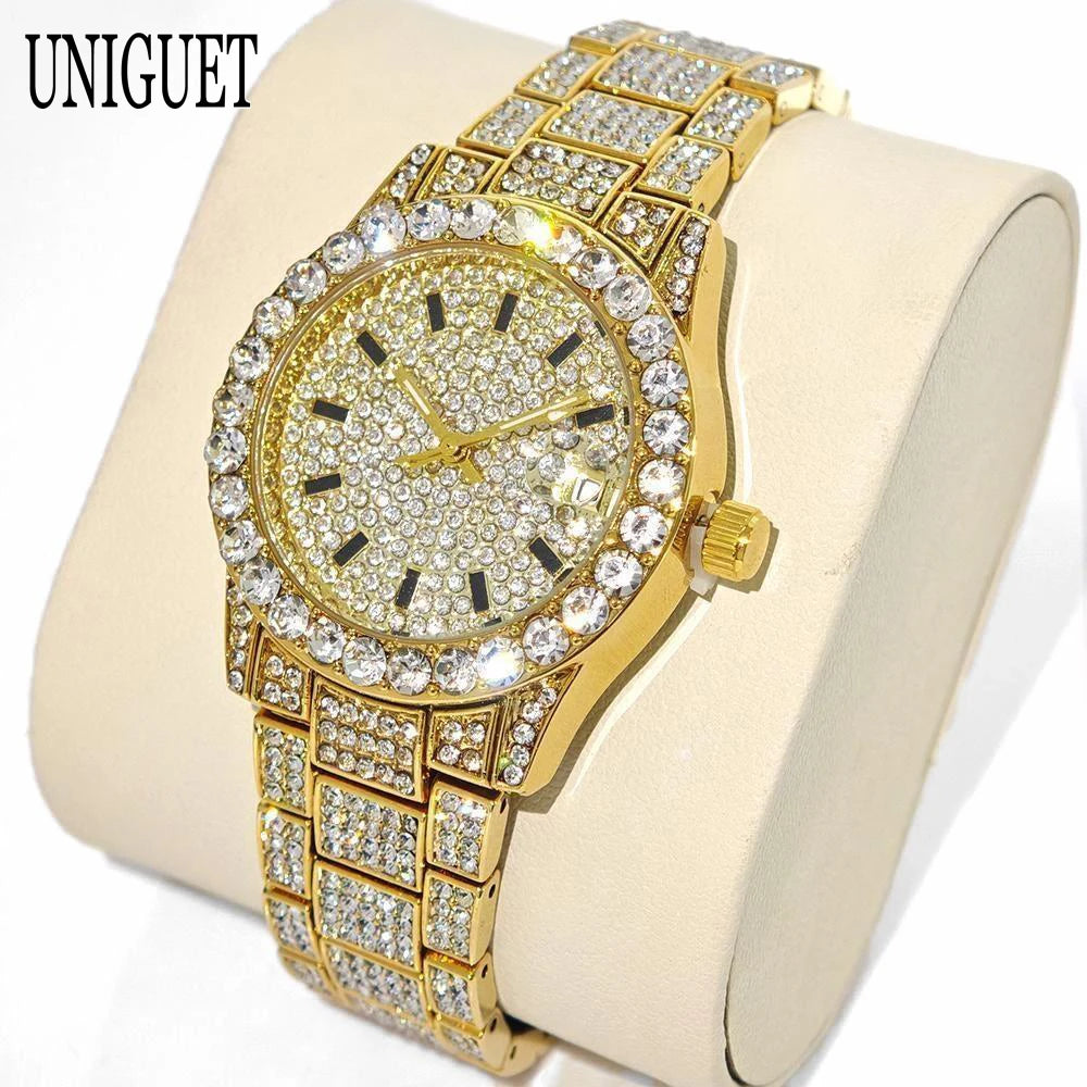 The Imperial Chrono: Fully Iced Diamond Quartz Luxury Watch
