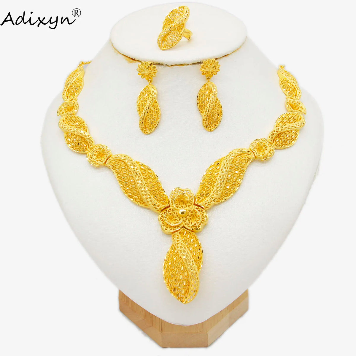 The Empress Leaf of Arabia: 24K Gold-Plated Statement Set