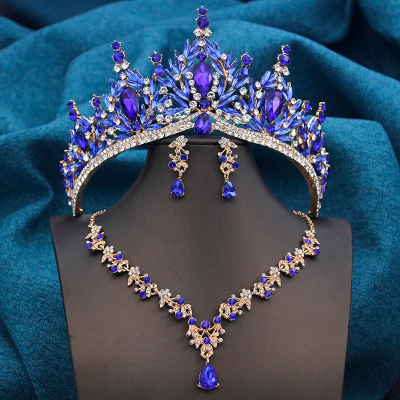 Majestic Empress - Crystal Wedding Tiara & Bridal Jewelry Set