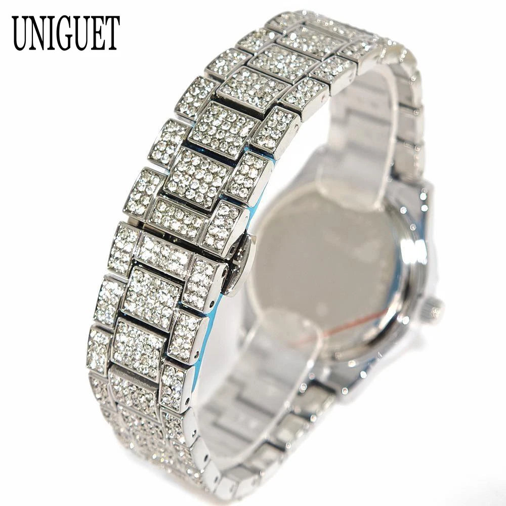 The Imperial Chrono: Fully Iced Diamond Quartz Luxury Watch