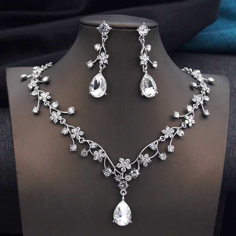 Princess Seraphina - Vintage Crystal Wedding Tiara & Bridal Set
