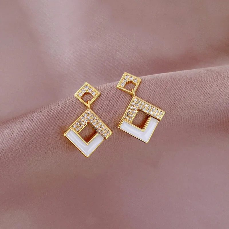 The Imperial Enamel: Austrian Crystal Geometric Square Collective