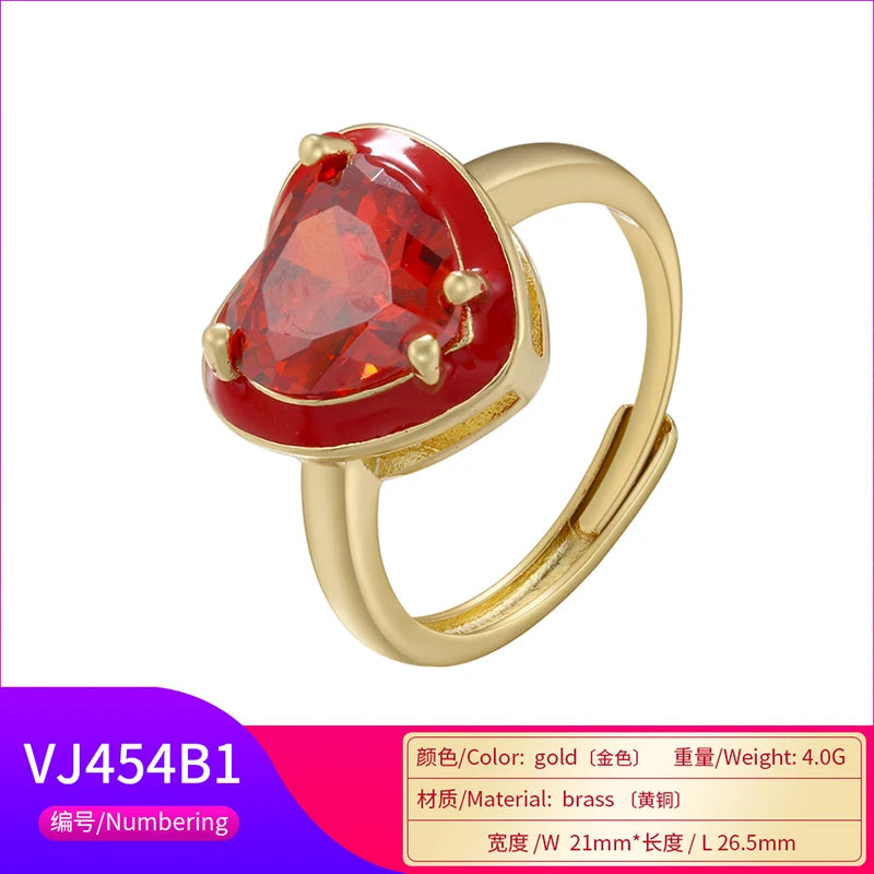 Chroma Gem - 18K Gold Plated Enamel Stack Ring
