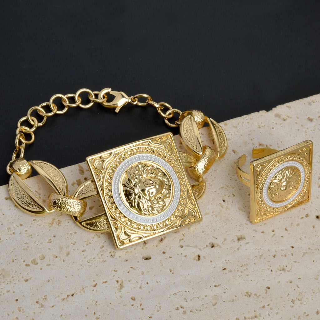 The Diana Royal 18K Gold Plated African Statement Jewelry Set
