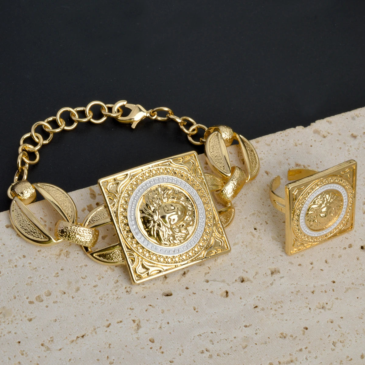 The Diana Royal 18K Gold Plated African Statement Jewelry Set