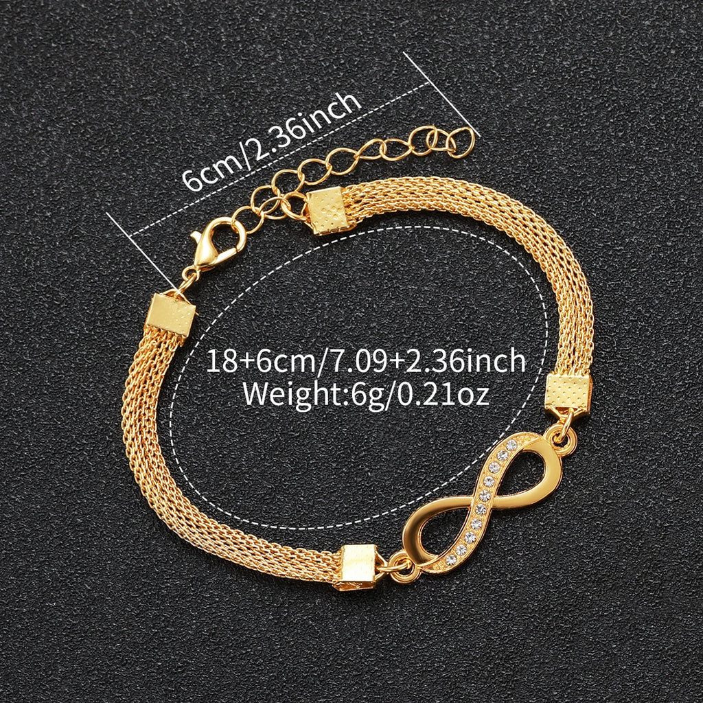 The Imperial Infinity: 24K Gold-Plated Watch & Charm Bracelet Set