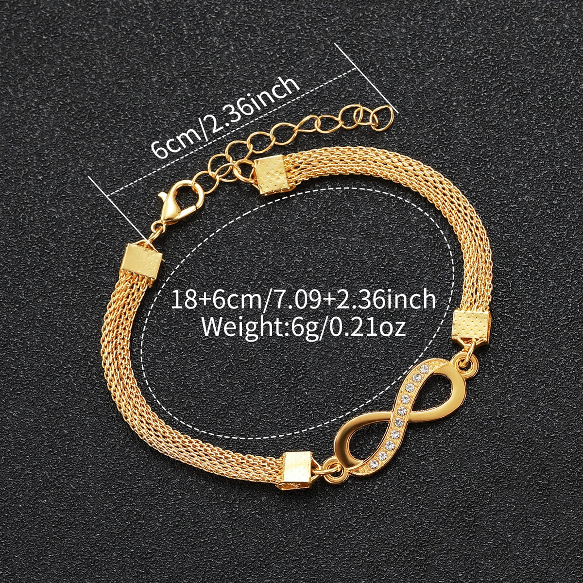 The Imperial Infinity: 24K Gold-Plated Watch & Charm Bracelet Set