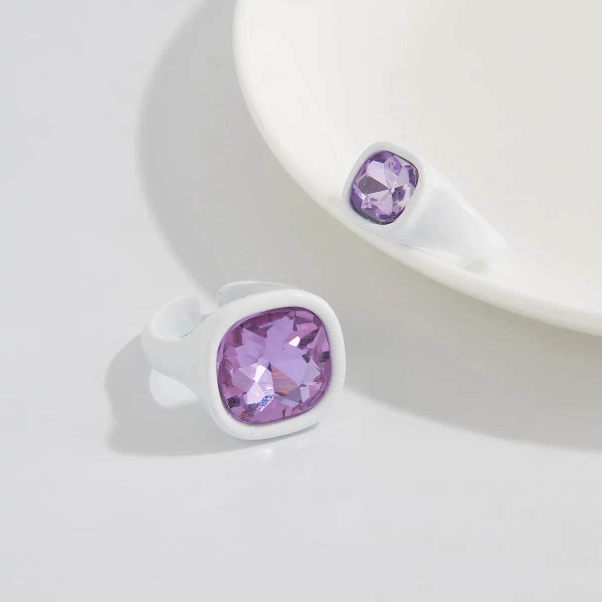 Pastel Dreams - 2-Piece Sparkling Chunky Ring Set