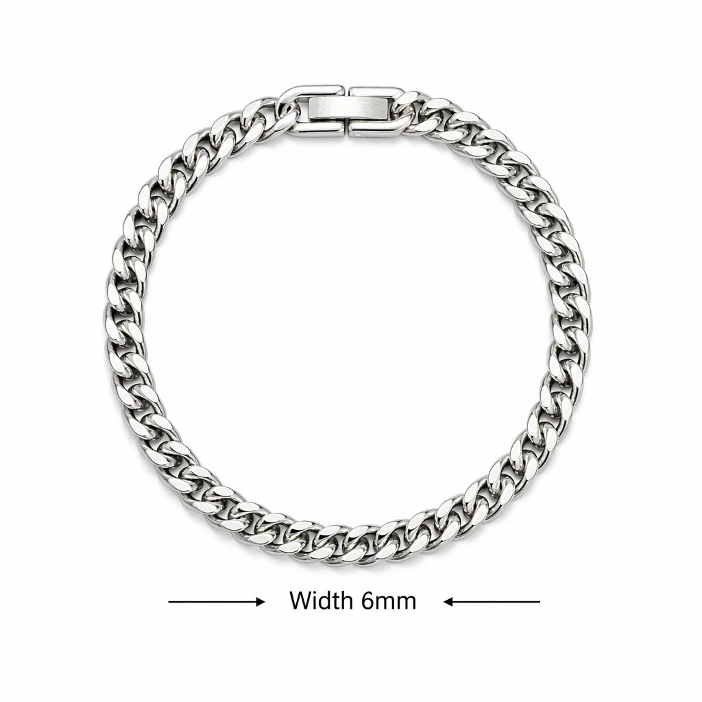 Classic Stainless Steel Cuban Link Bracelet
