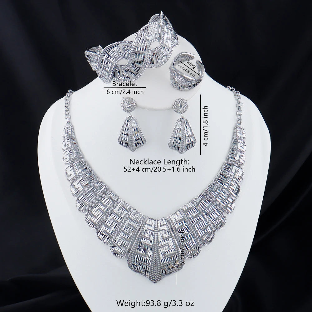 The Olympian Maze: 18K Gold-Plated Structured Motif Set