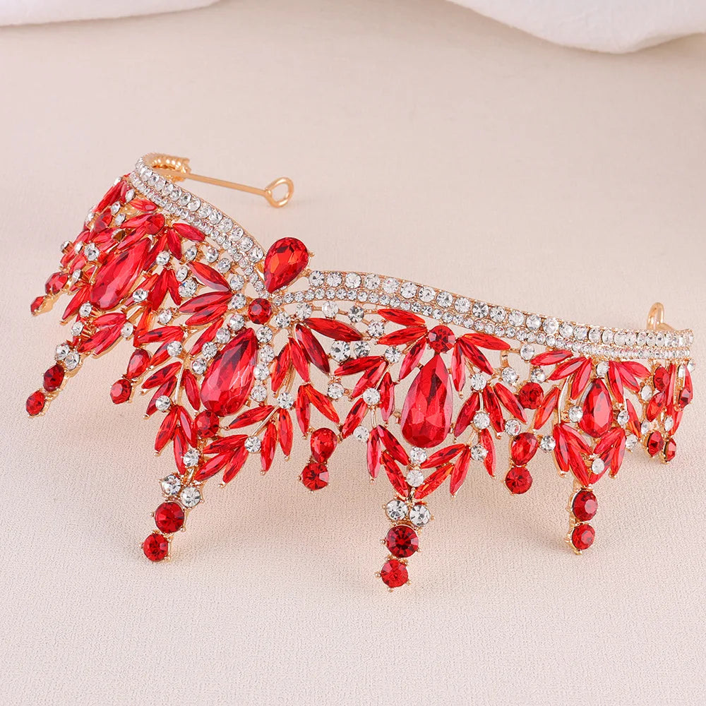 Imperial Essence - Baroque Crystal Water Drop Wedding Crown