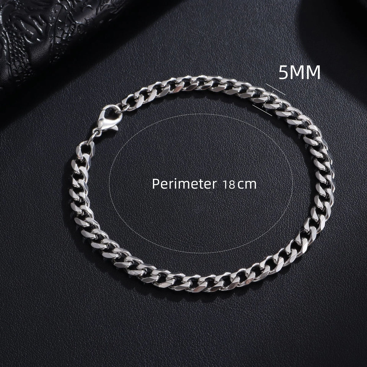 Classic Stainless Steel Cuban Link Bracelet