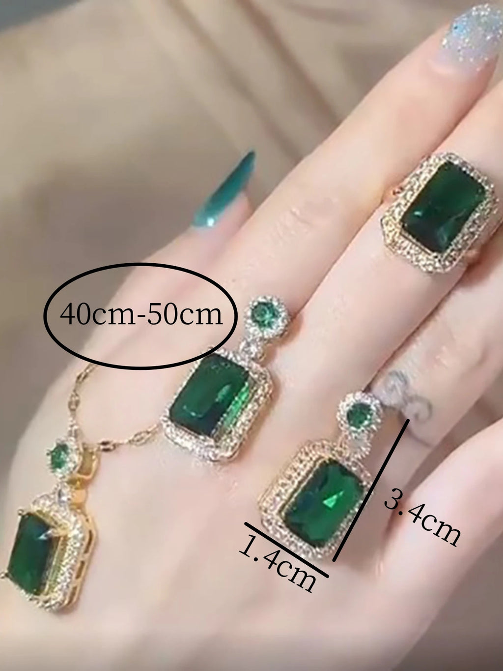 The Royal Emerald: 4-Piece Cushion-Cut Halo Bridal Collective