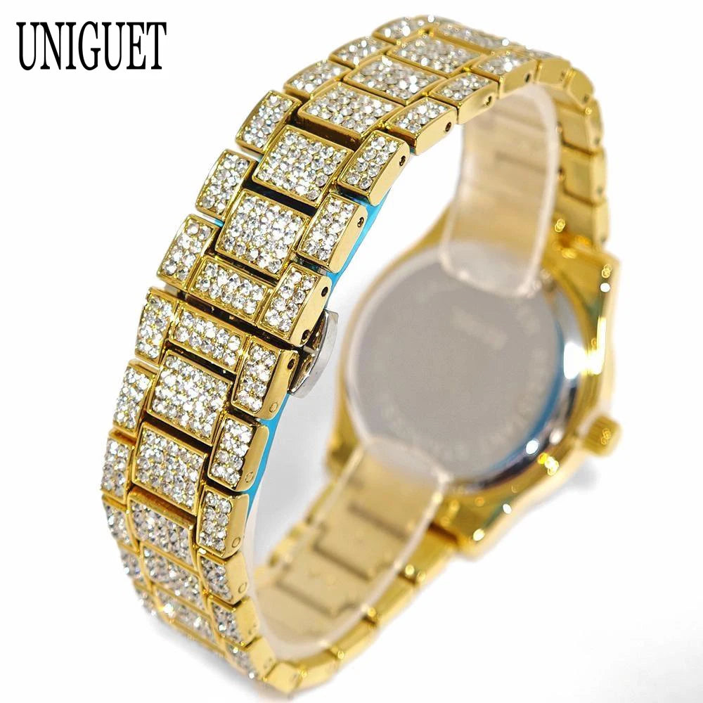 The Imperial Chrono: Fully Iced Diamond Quartz Luxury Watch