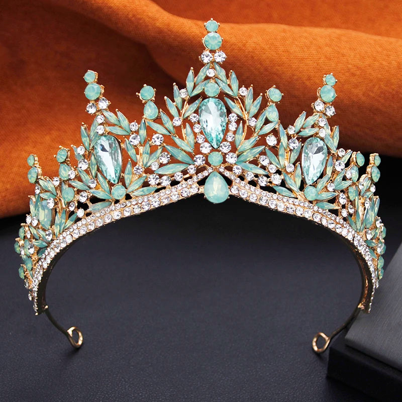Royal Cascade - Water Drop Crystal Wedding Tiara & Bridal Set