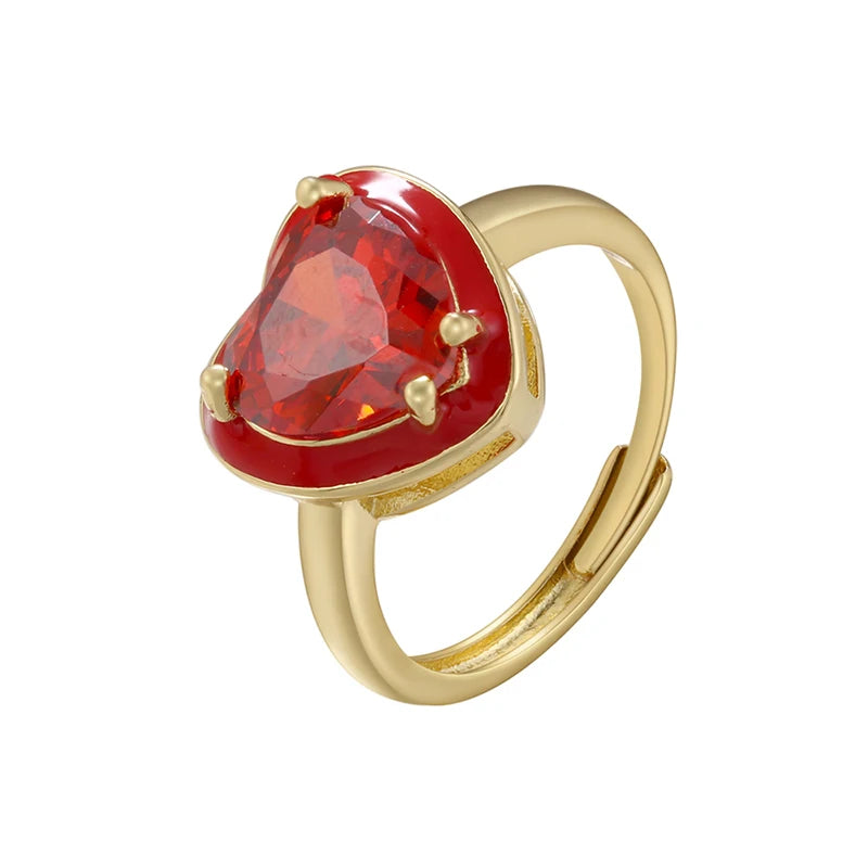 Chroma Gem - 18K Gold Plated Enamel Stack Ring