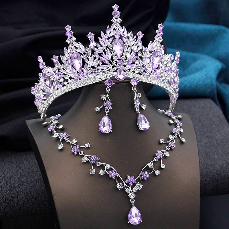 Princess Seraphina - Vintage Crystal Wedding Tiara & Bridal Set