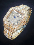 The Sovereign Caesar: Fully Flooded Square Iced Zircon Chrono
