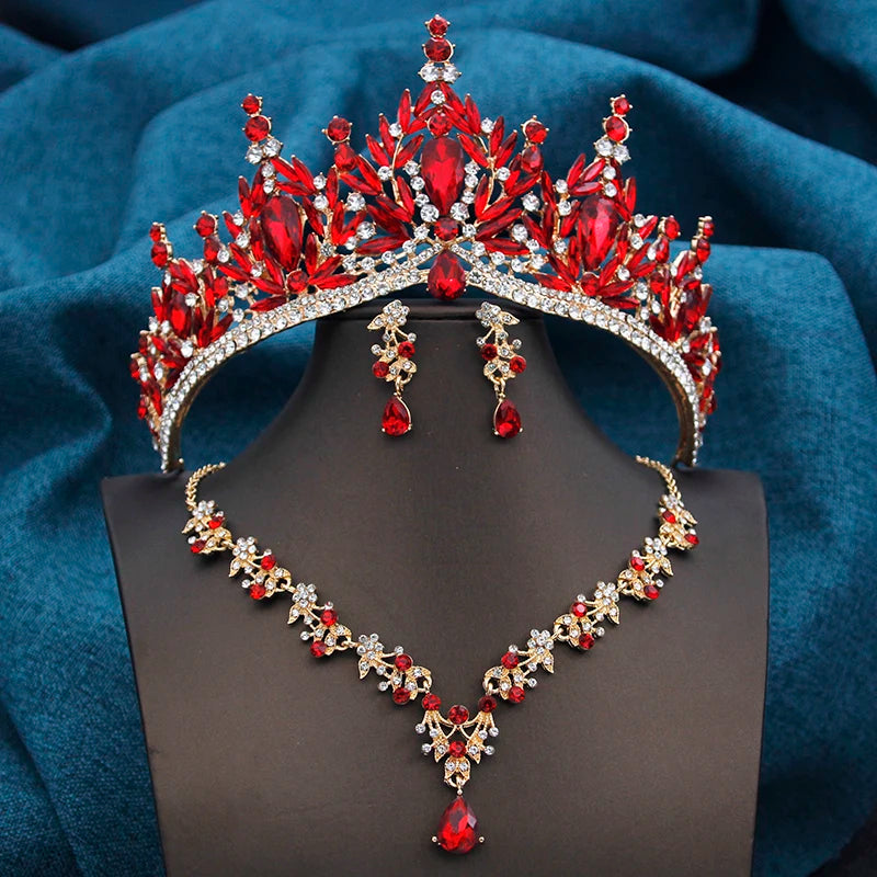 Majestic Empress - Crystal Wedding Tiara & Bridal Jewelry Set