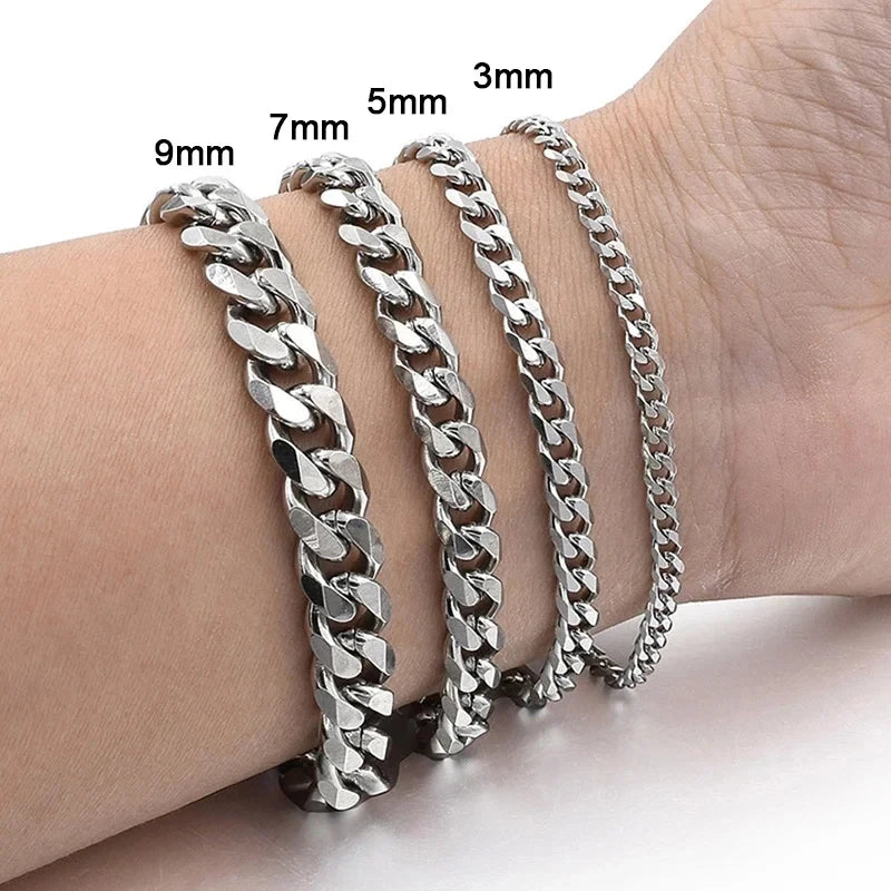 Classic Stainless Steel Cuban Link Bracelet