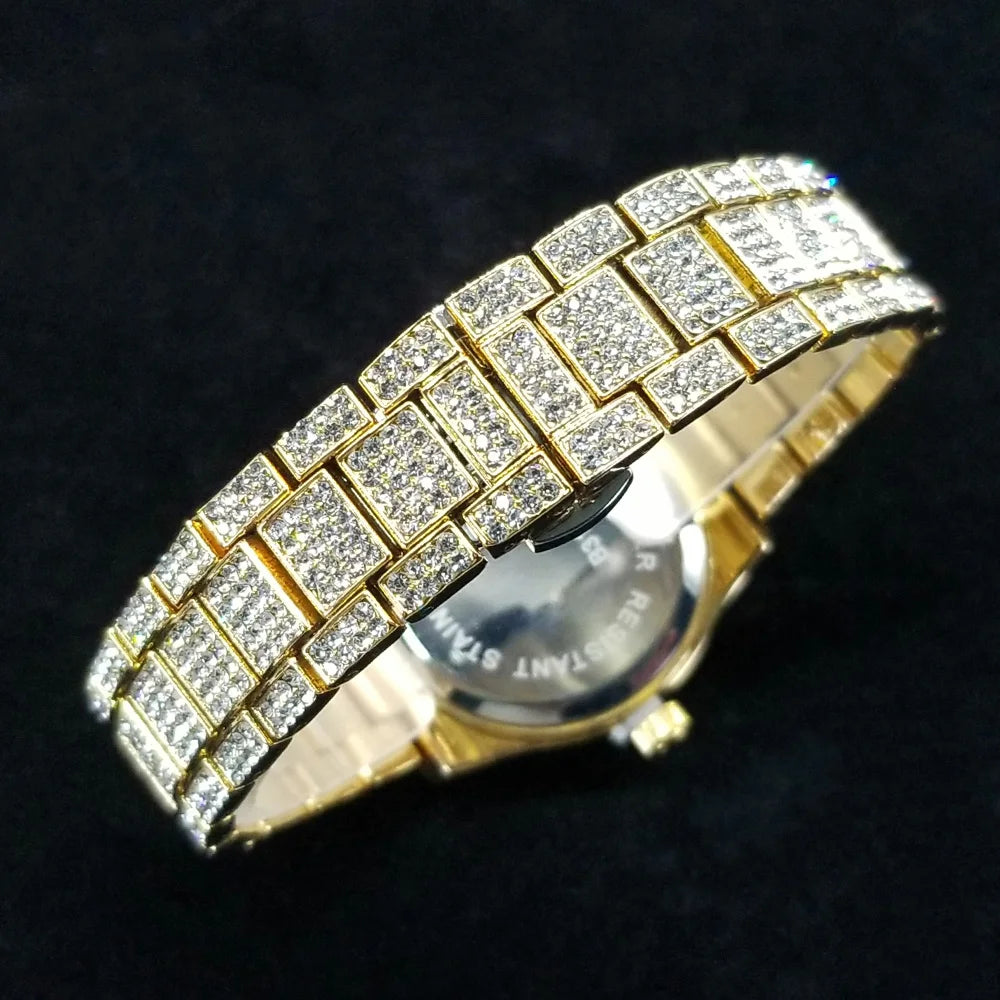 The Royal Countess: Fully Iced Round Diamond Luxury Watch