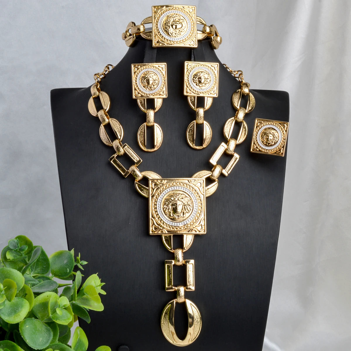 The Diana Royal 18K Gold Plated African Statement Jewelry Set