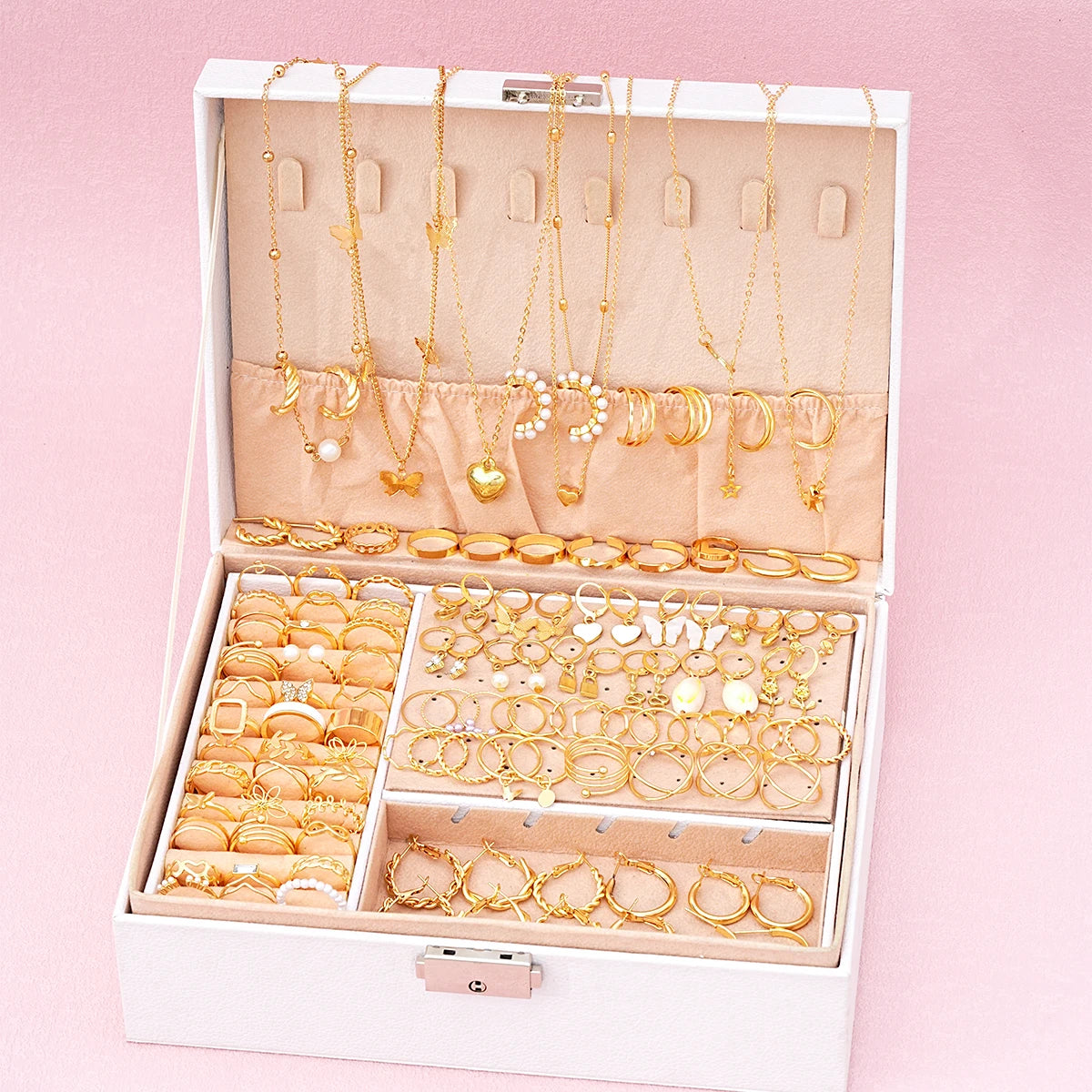 The Imperial Wardrobe: 114-Piece Pearl, Punk & Metal Jewelry Trunk Set