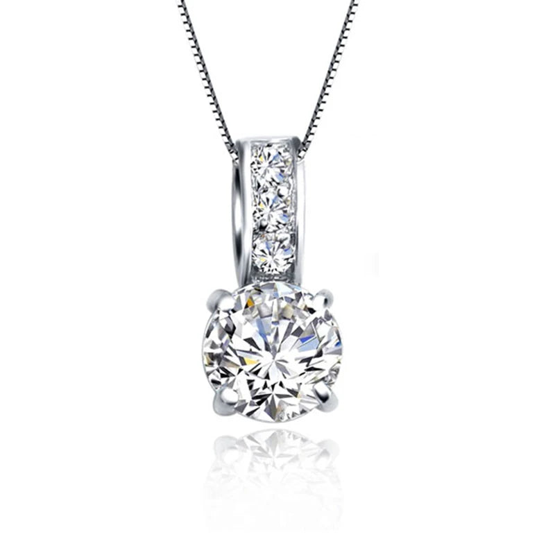 The Imperial Classic: Round-Cut Crystal Pendant & Earring Set