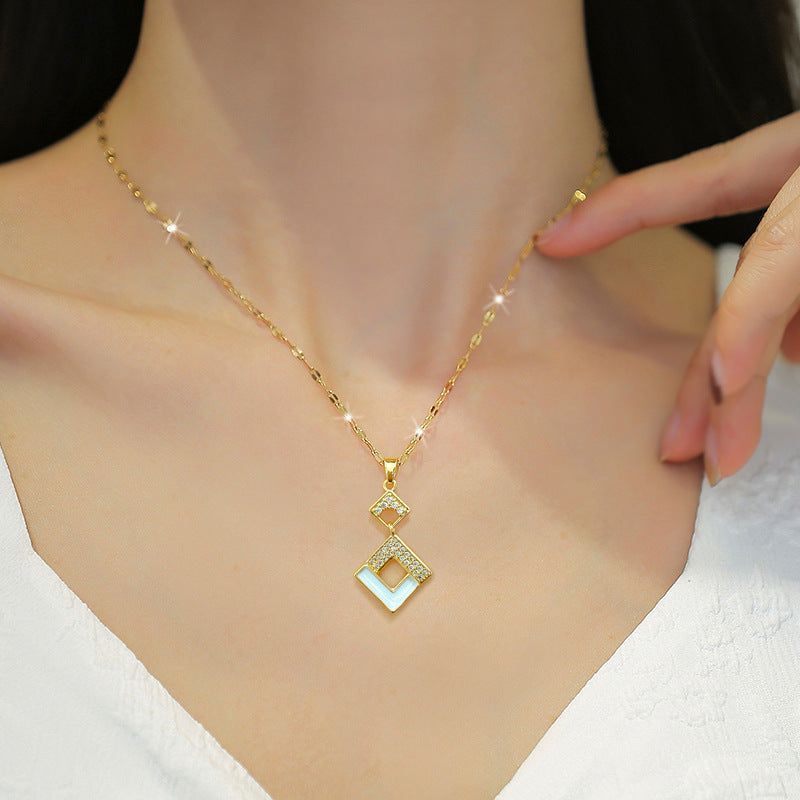 The Imperial Enamel: Austrian Crystal Geometric Square Collective