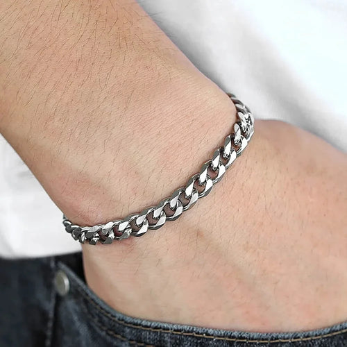 Classic Stainless Steel Cuban Link Bracelet