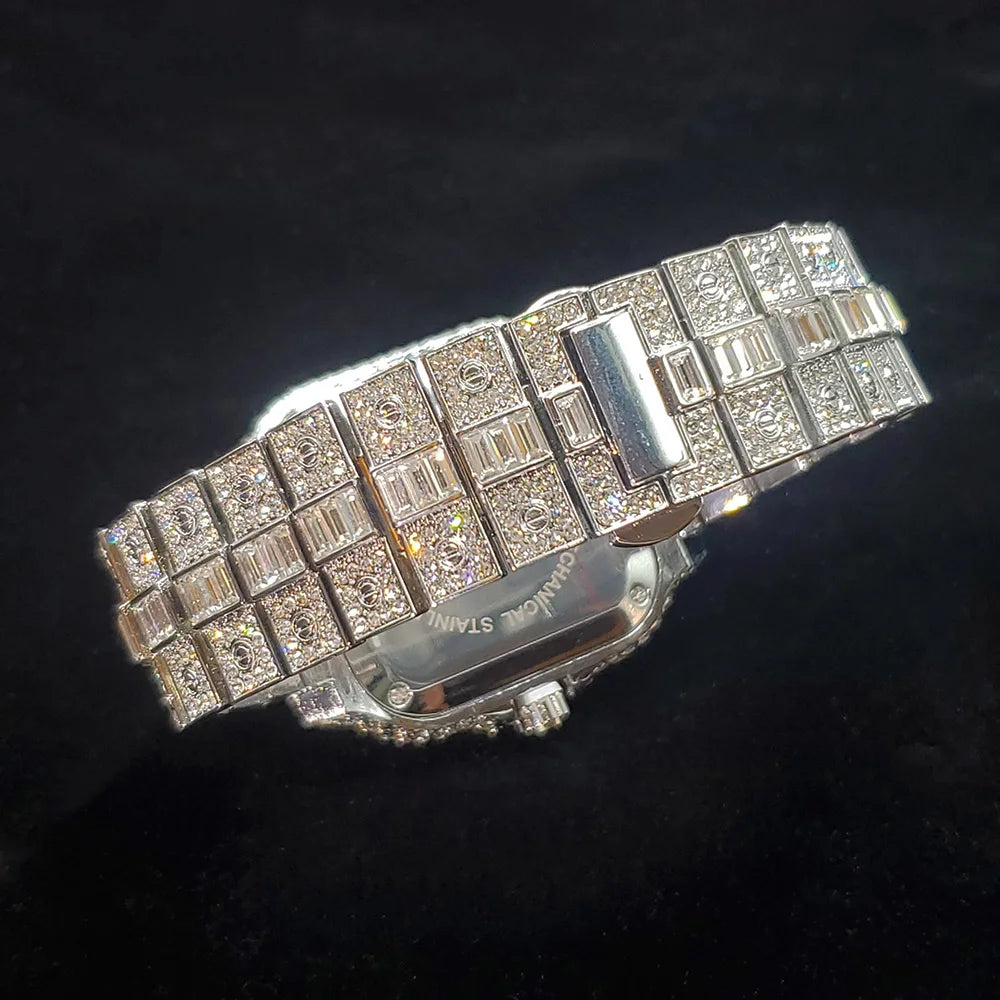 The Royal Nautilus: Fully Flooded Geometric Cushion-Cut Watch
