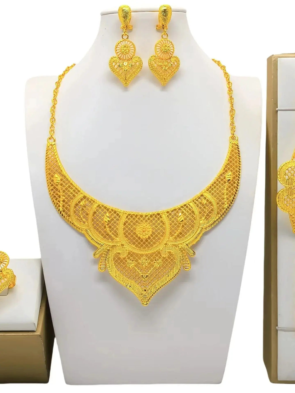 The Royal Emerald of Dubai: 24K Gold-Plated Bridal Couture Set