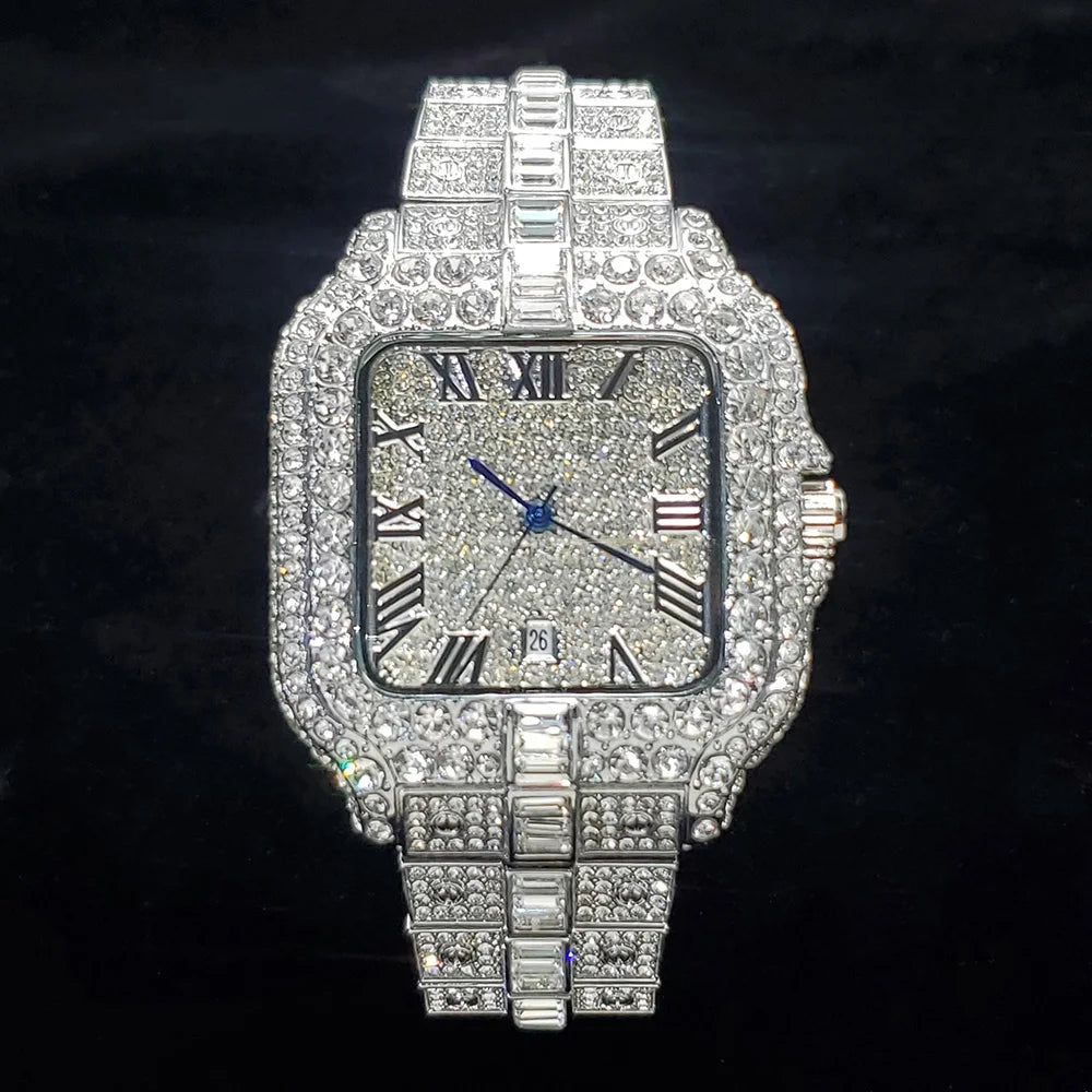 The Royal Phantom: Fully Iced Square Hip-Hop Chrono