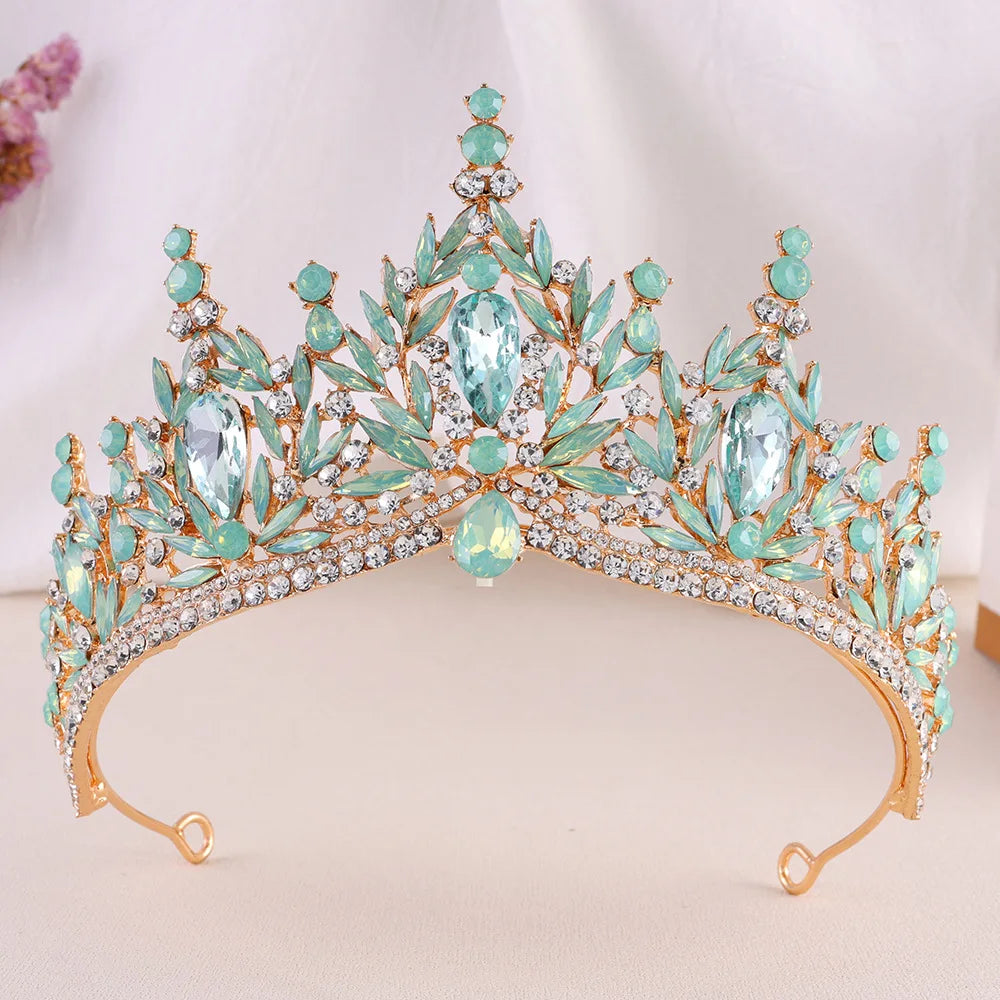 Imperial Essence - Baroque Crystal Water Drop Wedding Crown