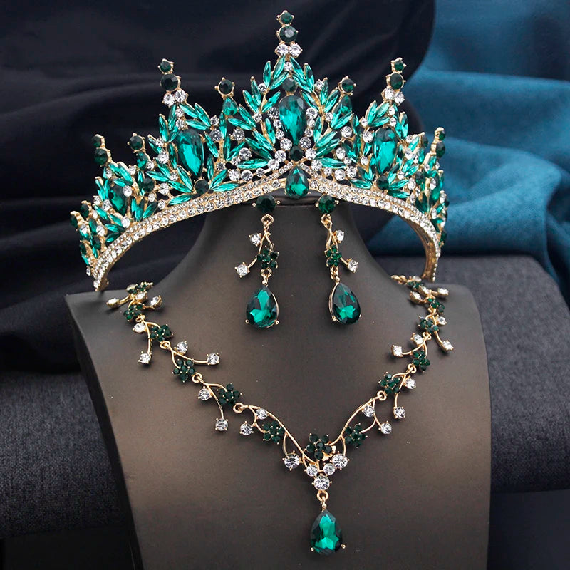 Princess Seraphina - Vintage Crystal Wedding Tiara & Bridal Set