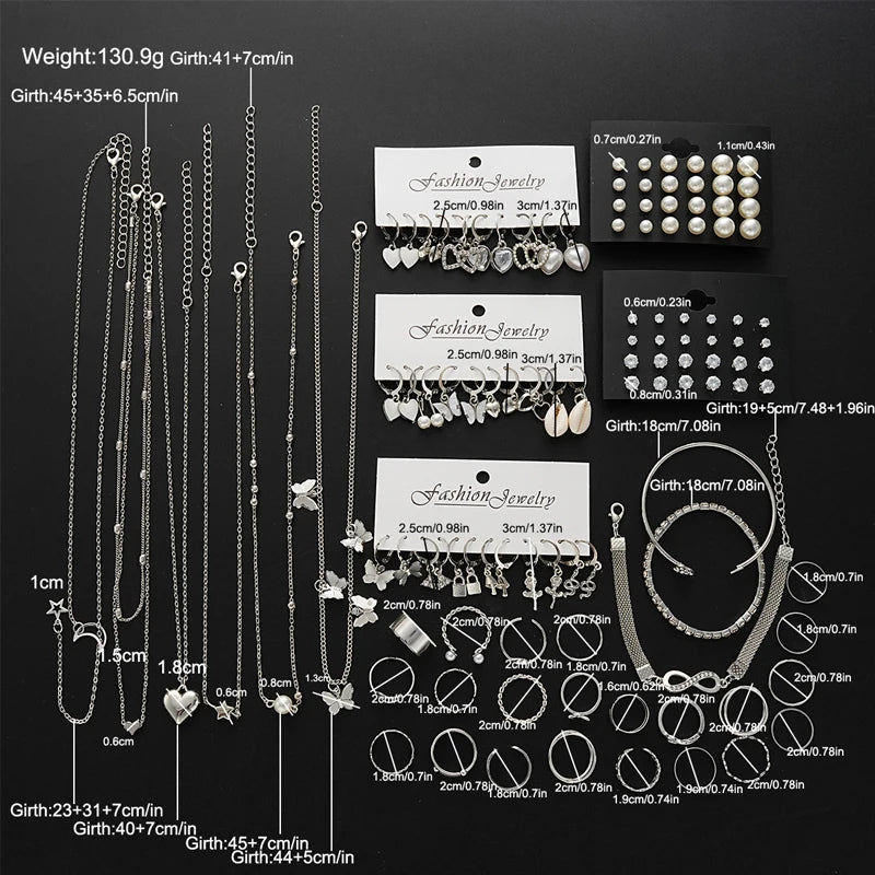 The Imperial Grace: 73-Piece Pearl, Heart & Crystal Jewelry Trunk Set