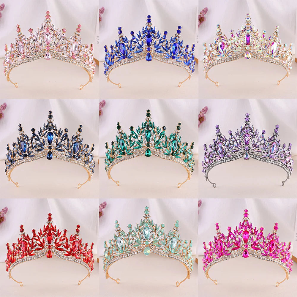 Imperial Essence - Baroque Crystal Water Drop Wedding Crown