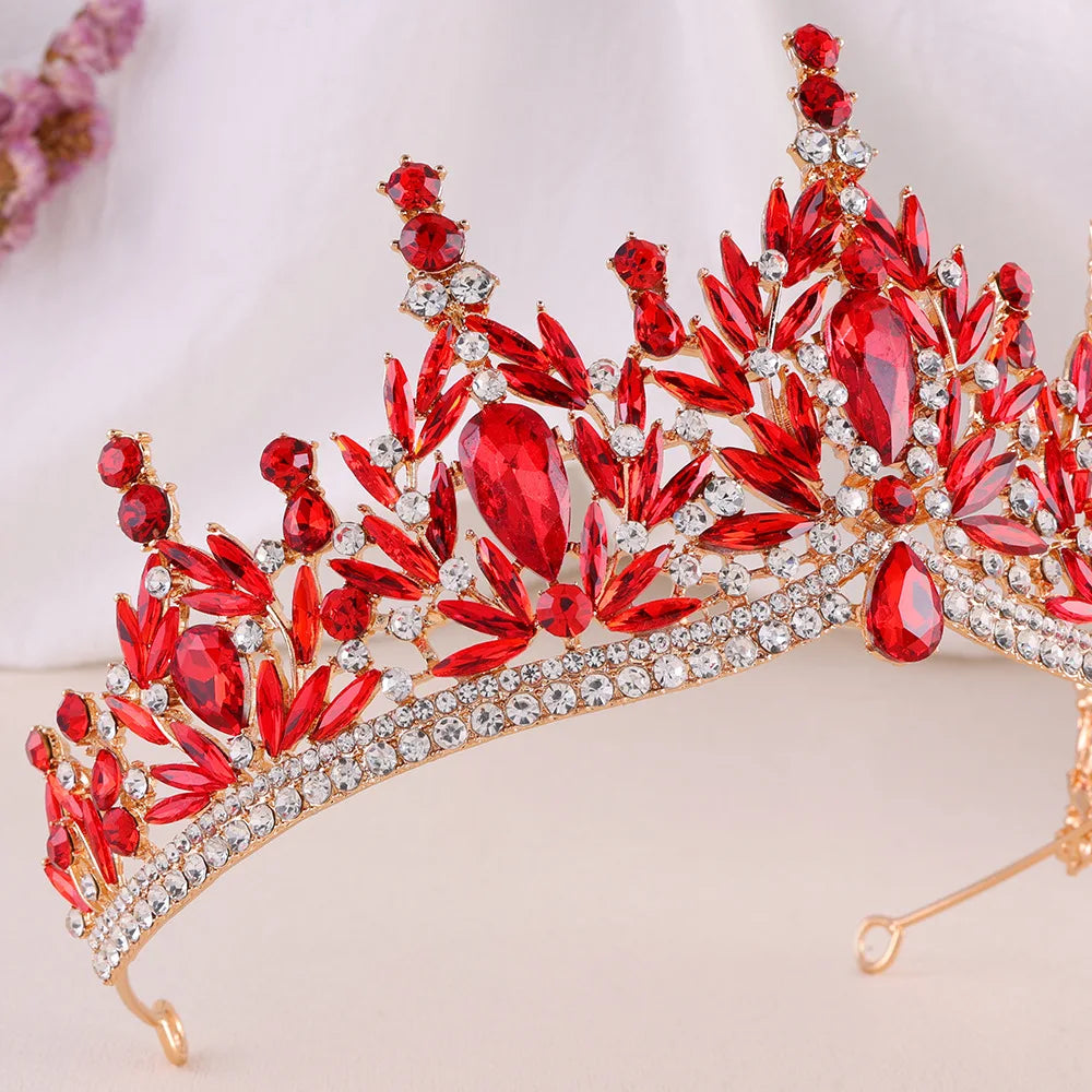 Imperial Essence - Baroque Crystal Water Drop Wedding Crown