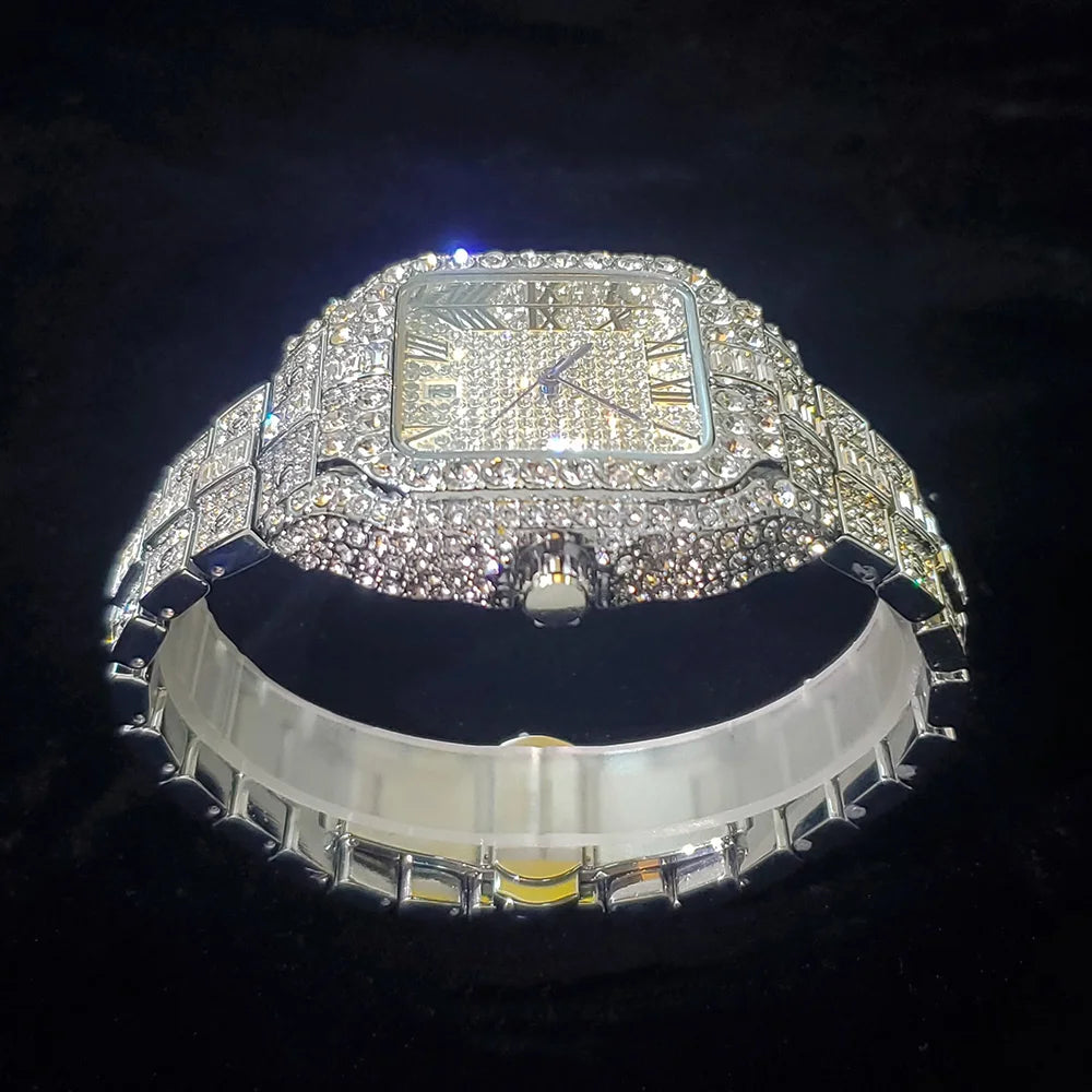 The Royal Nautilus: Fully Flooded Geometric Cushion-Cut Watch