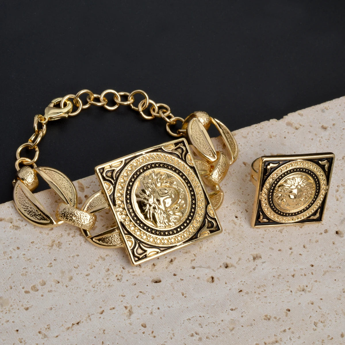 The Diana Royal 18K Gold Plated African Statement Jewelry Set