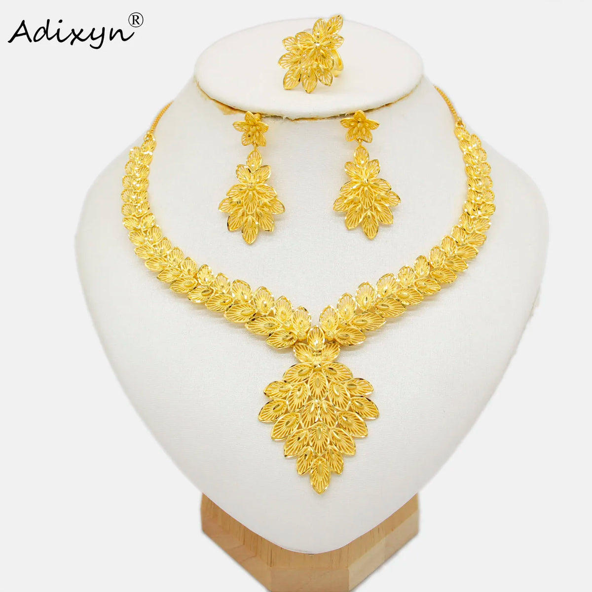 The Empress Leaf of Arabia: 24K Gold-Plated Statement Set