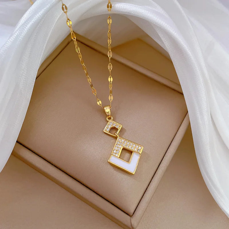 The Imperial Enamel: Austrian Crystal Geometric Square Collective