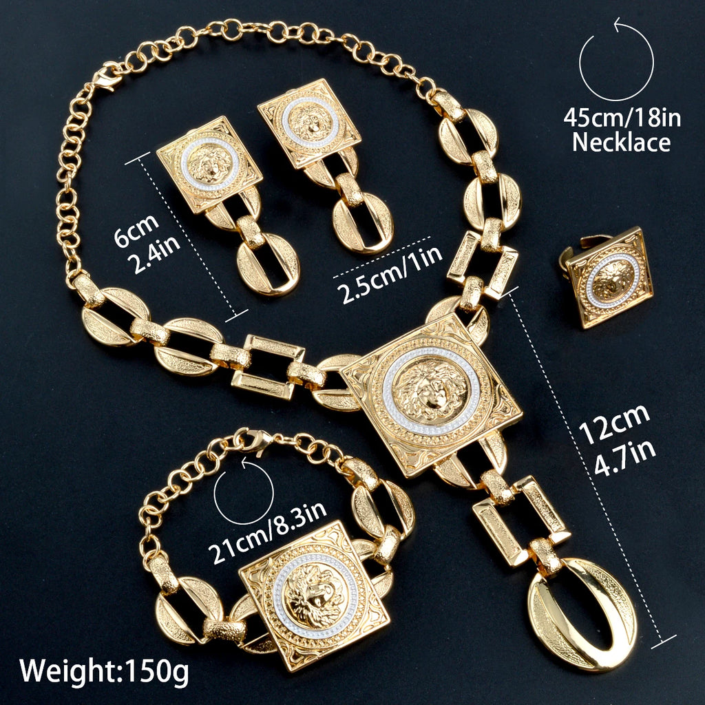 The Diana Royal 18K Gold Plated African Statement Jewelry Set