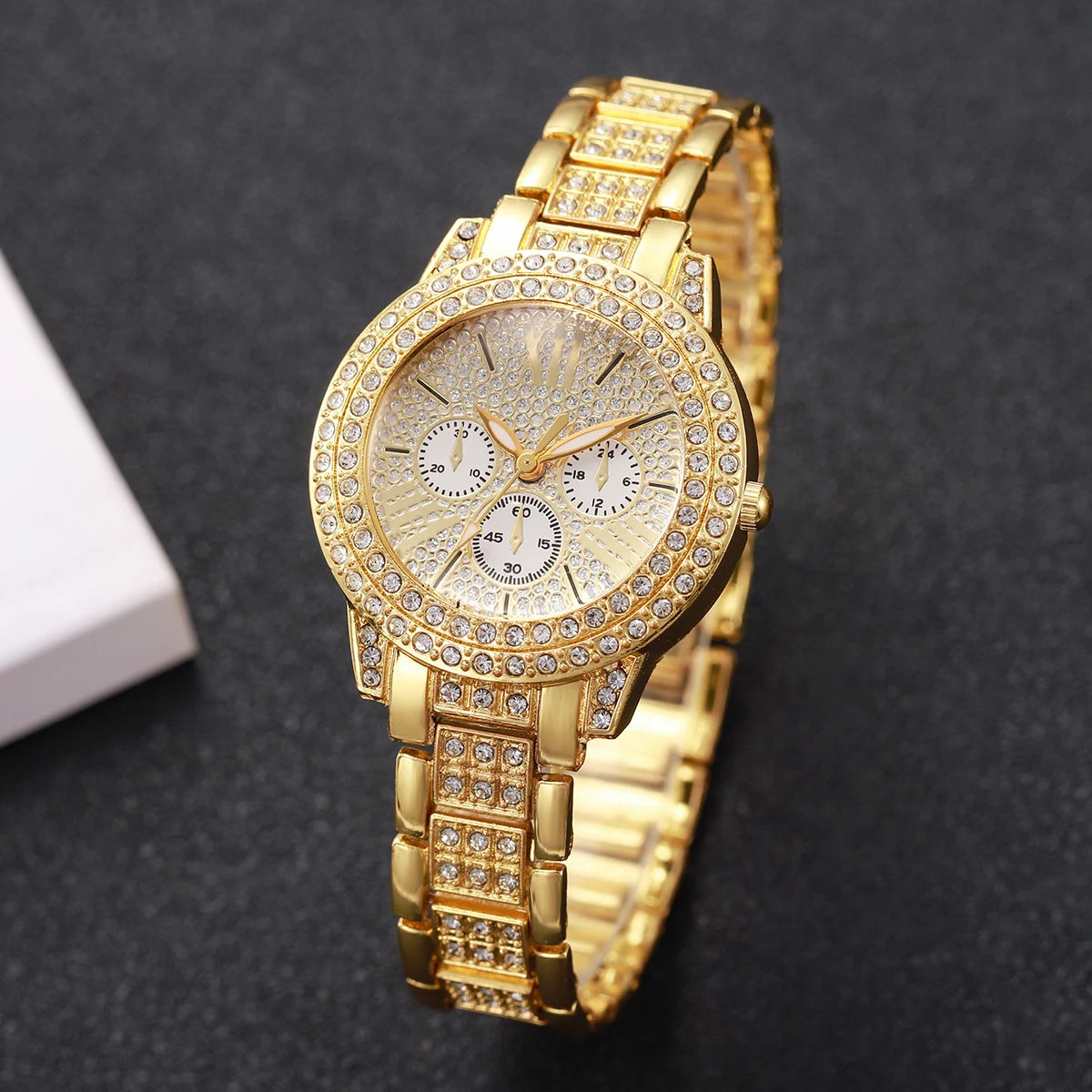 The Imperial Infinity: 24K Gold-Plated Watch & Charm Bracelet Set